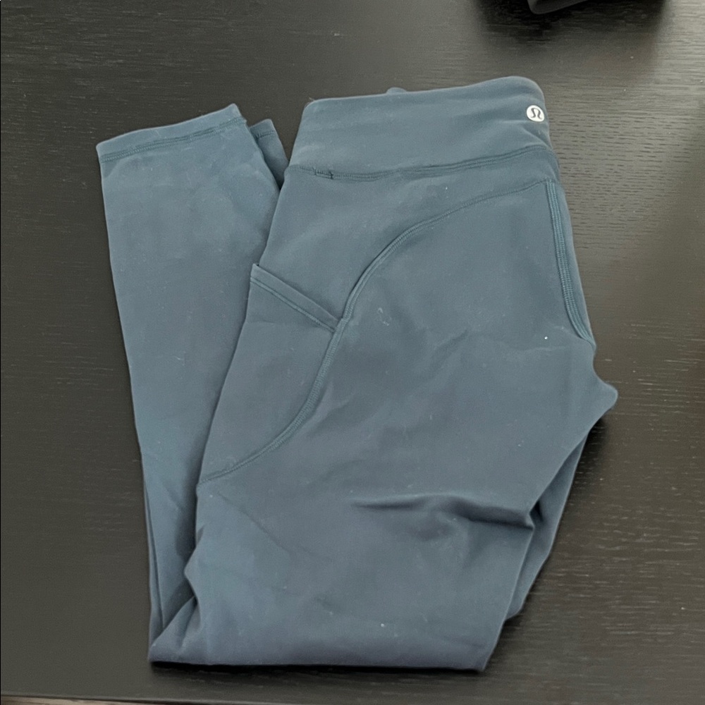 lululemon wonder unders Dark Navy High-Rise Leggings with Side Pocket